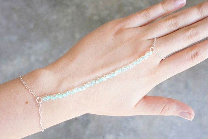 DIY Turquoise Beaded Ring Bracelet