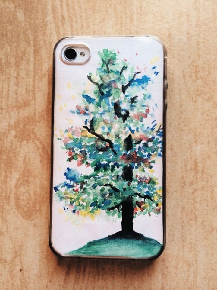 DIY Watercolor Phone Case