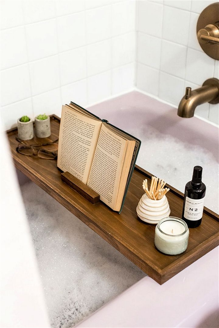 DIY Waterproofed Wood Bath Tray