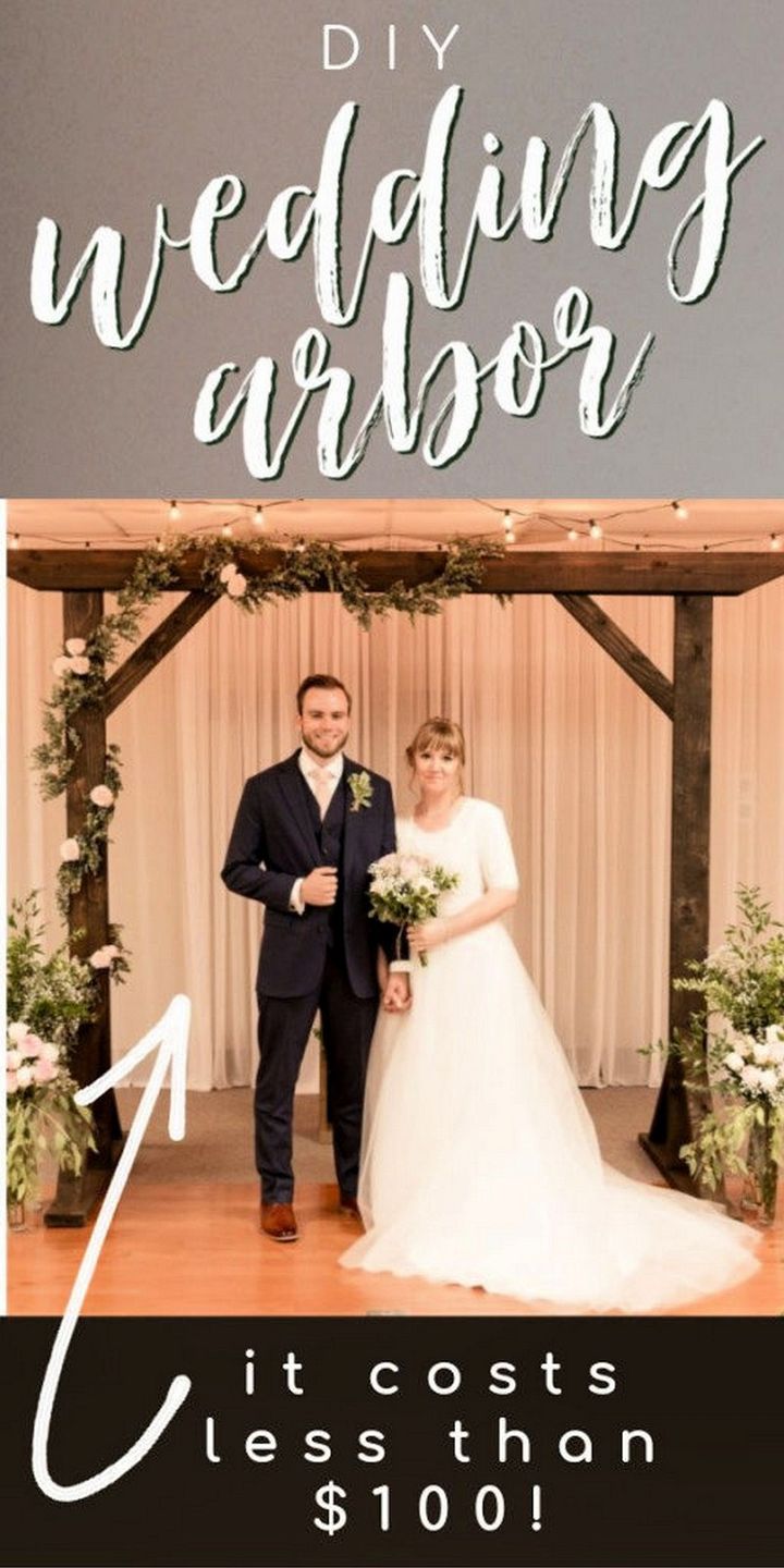 DIY Wooden Wedding Arbor