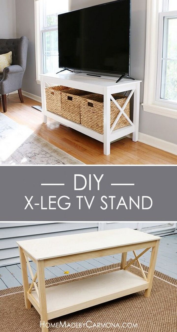 DIY X Leg Tv Stand