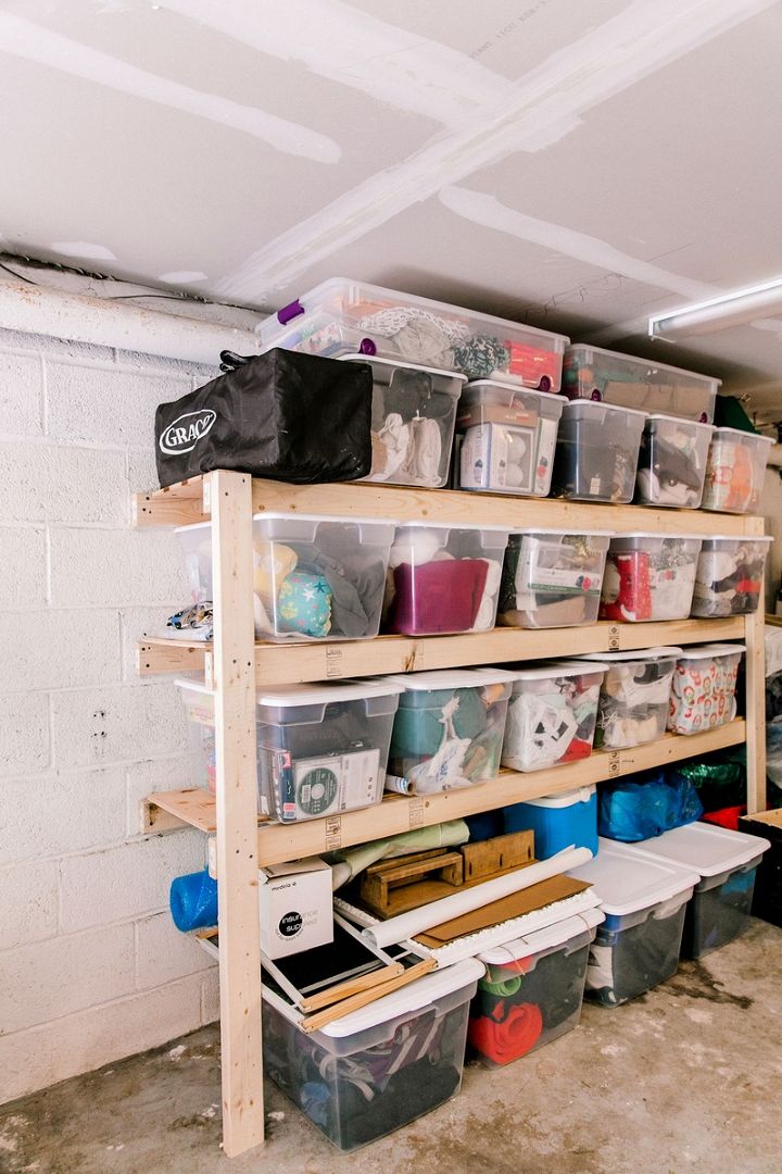 Easy DIY Garage Shelves From 2x4s For 40 In Lumber