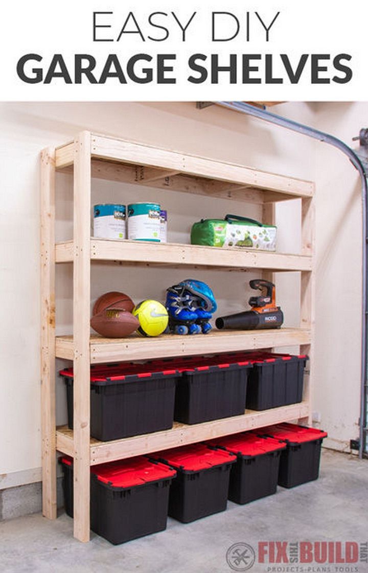 Easy DIY Garage Shelves with FREE PLANS