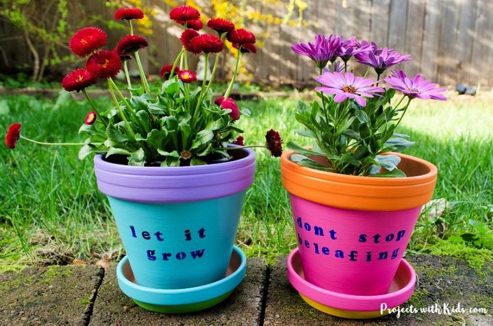 Easy DIY Painted Flower Pots For Kids To Make