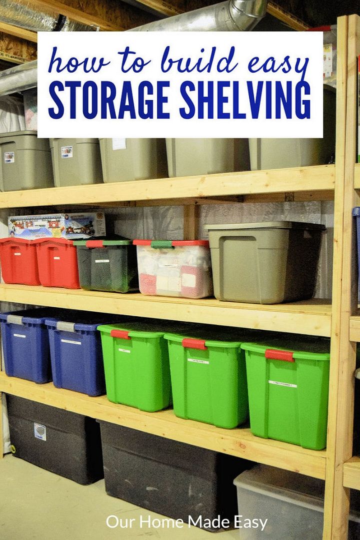 Easy DIY Storage Shelving for Less Than 70