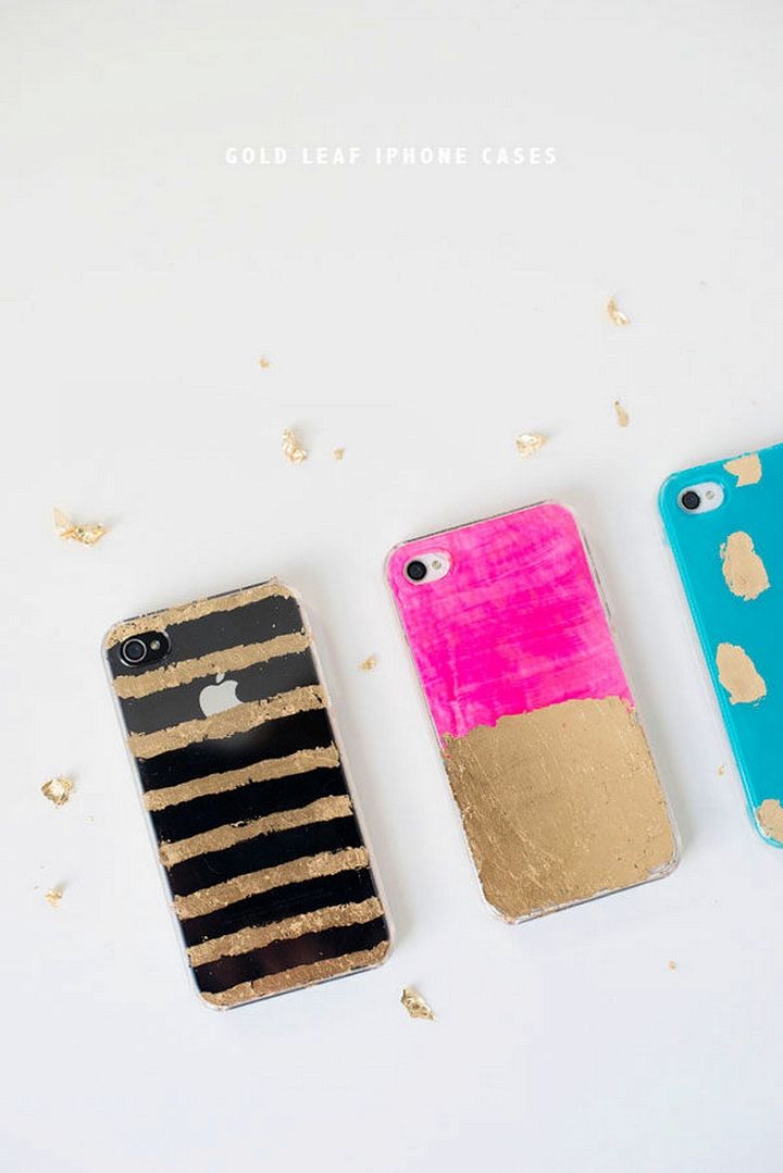 Gold Leaf Iphone Cases DIY