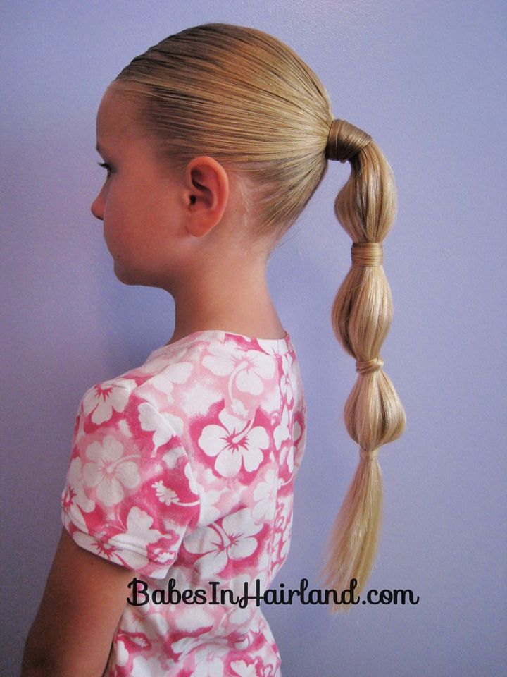 Hair Wrapped Bubble Ponytail