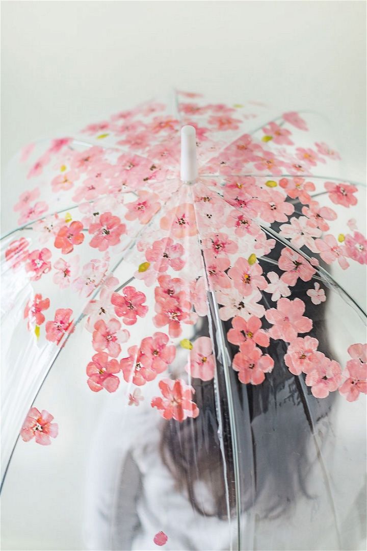 Hand Painted Cherry Blossom Umbrella