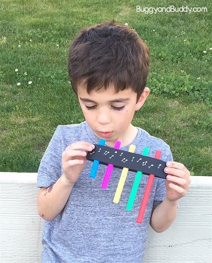 Homemade Pan Flutes for Kids with Free Printable Recording Sheet