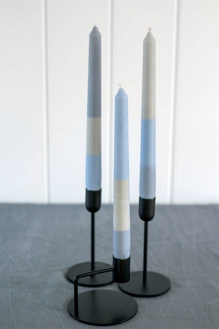 How To Make A Colour Block Taper Candle