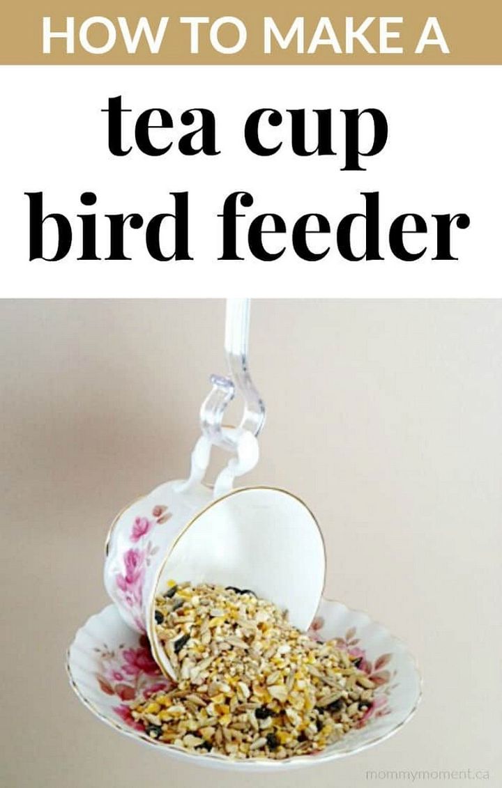 How To Make A DIY Tea Cup Bird Feeder