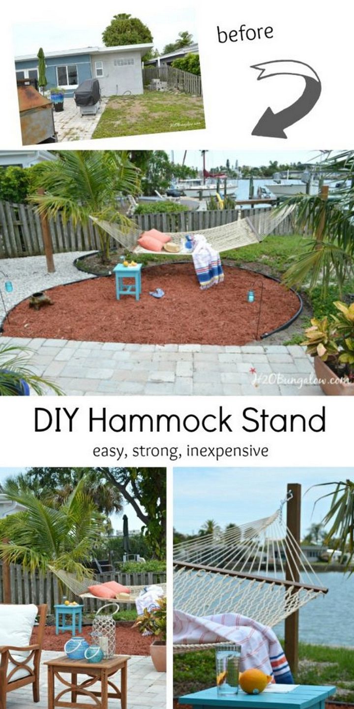 How to Build A DIY Hammock Stand From Posts