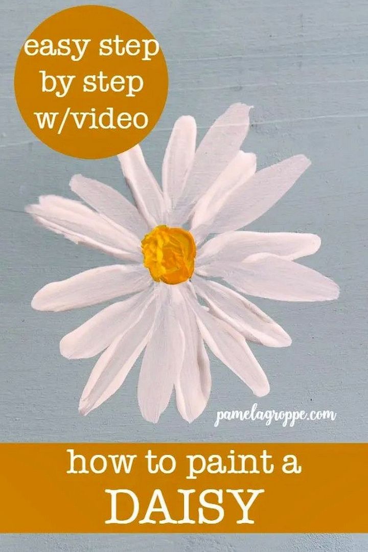 How to Paint a Simple Daisy