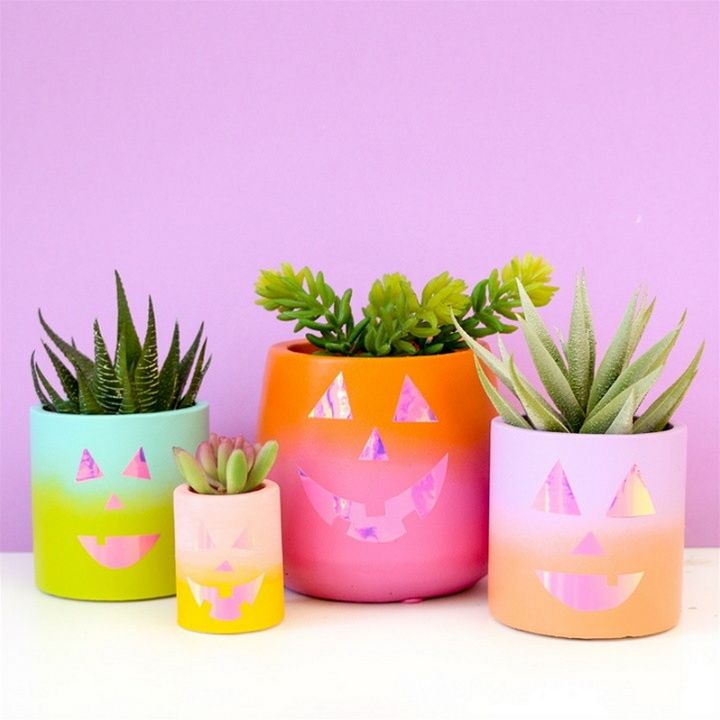 Iridescent Pumpkin Planters