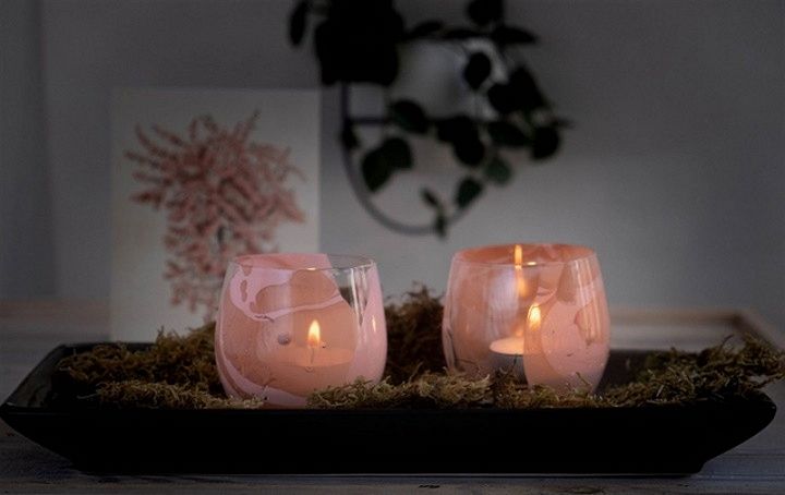 Making Tea Light Holder With A Marble Effect