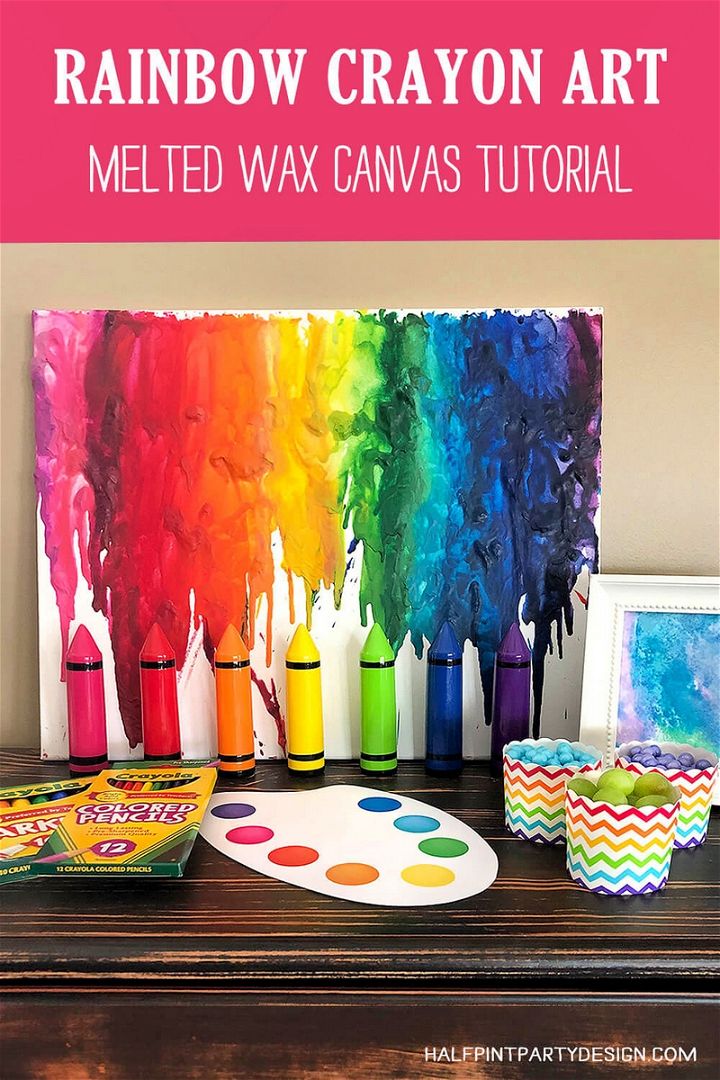 Melted Crayon Art Rainbow Tutorial