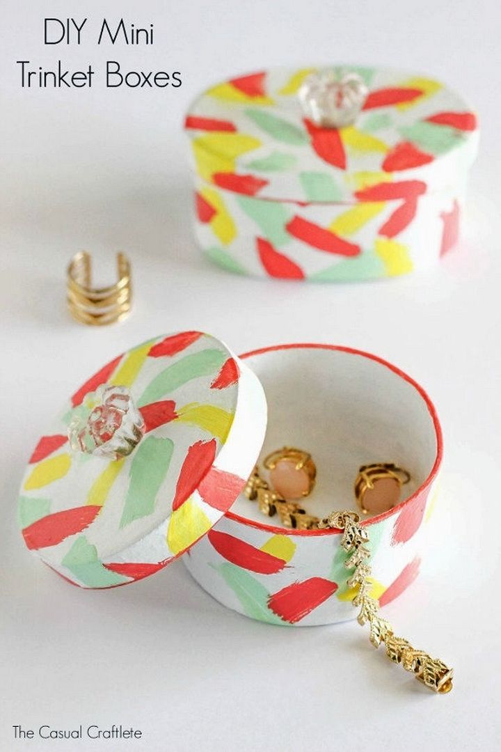 Mini Paper Mache Trinket Boxes