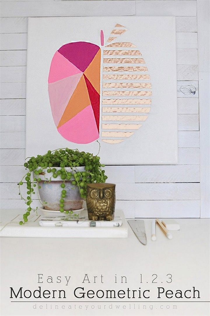 Modern Geometric Peach