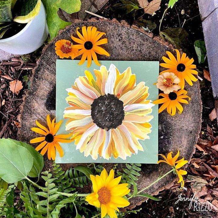 Paint a Sunflower Easy DIY with One Brush