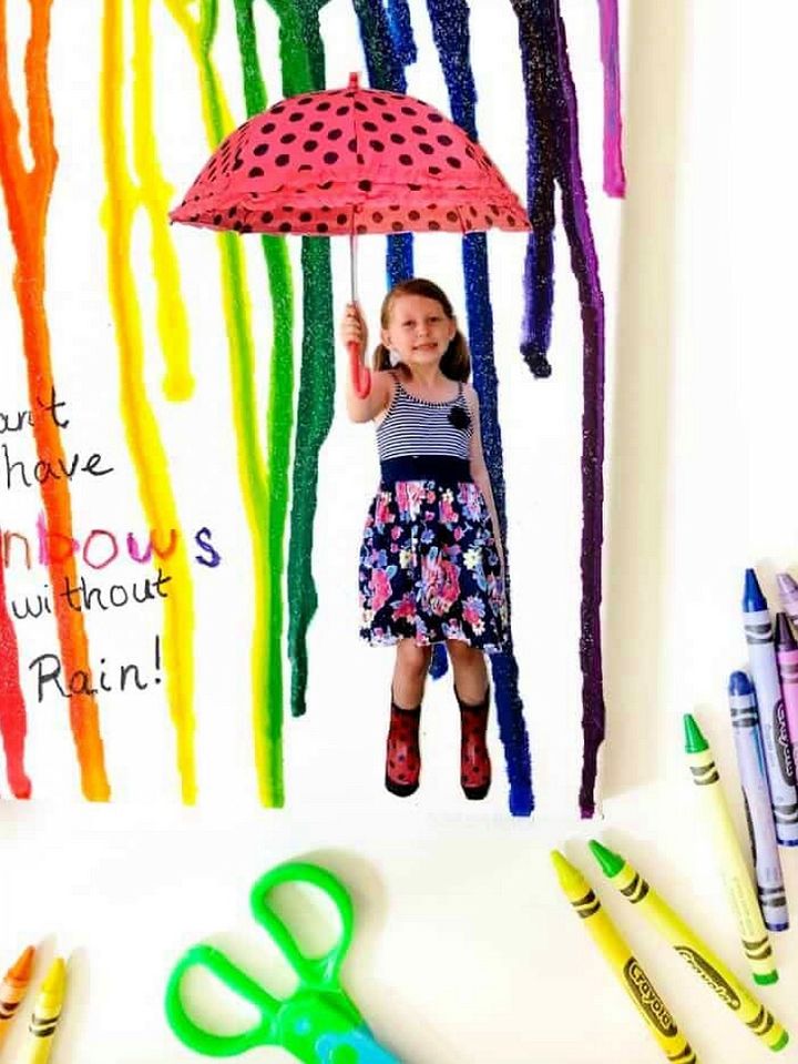 Rainbow DIY Melted Crayon Art Canvas Gift