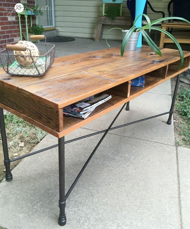 Rustic Industrial Coffee Table DIY