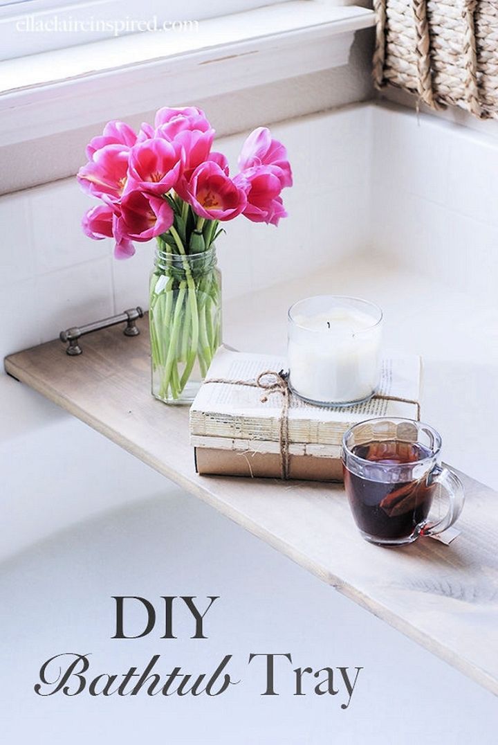 Simple And Easy DIY Bathtub Tray