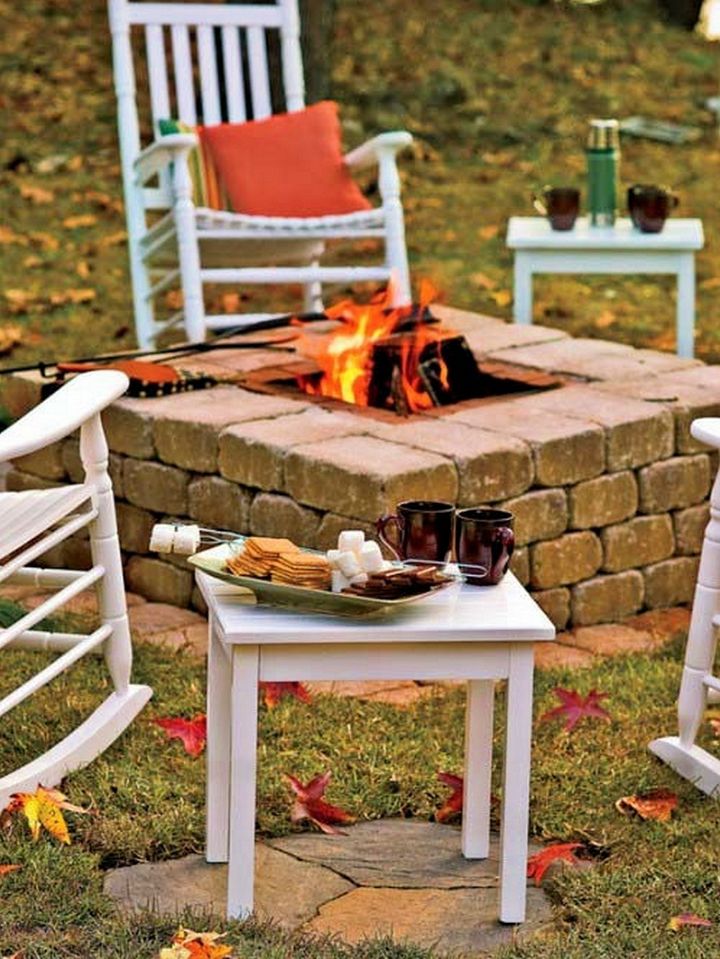 Simple Brick Fire Pit For A Rustic Look