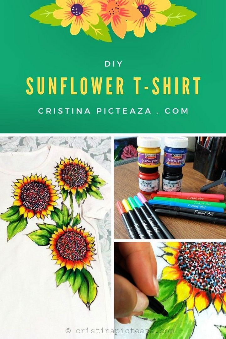 Sunflower T Shirt Painting Ideas