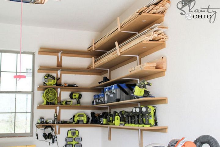 Super Easy DIY Garage Shelves