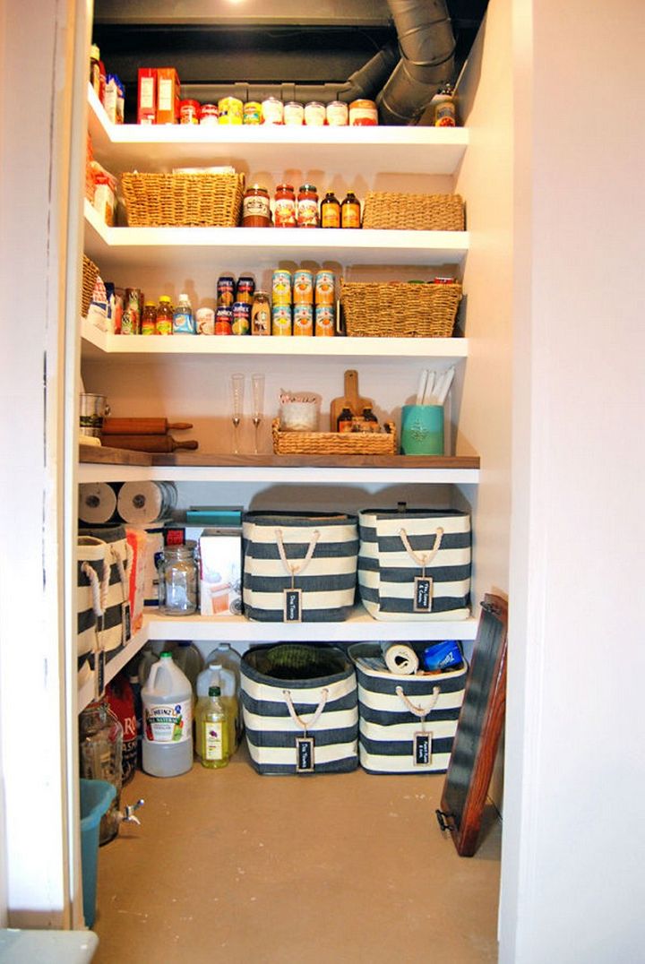 The Finished DIY Basement Pantry