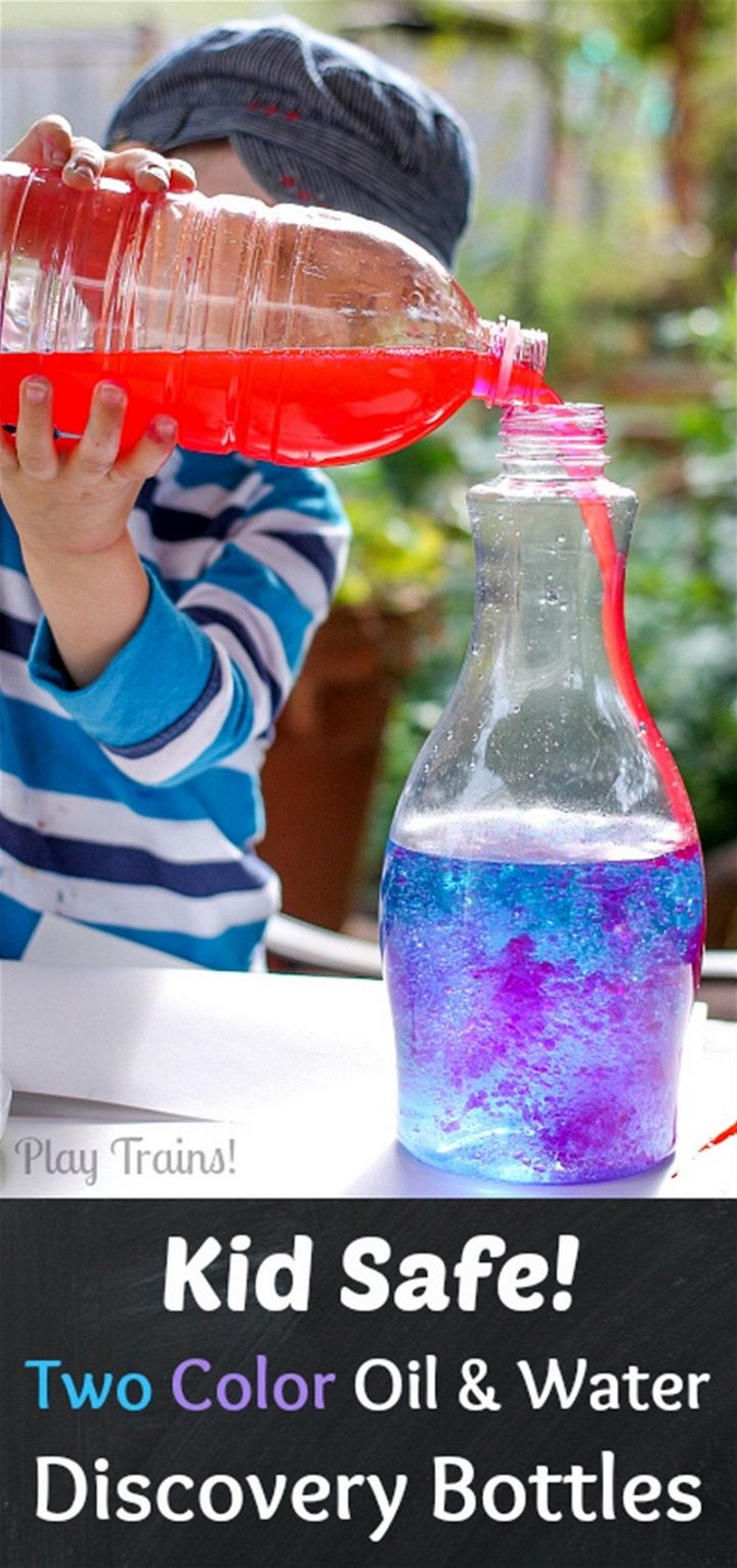 Two Color Oil And Water Discovery Bottles