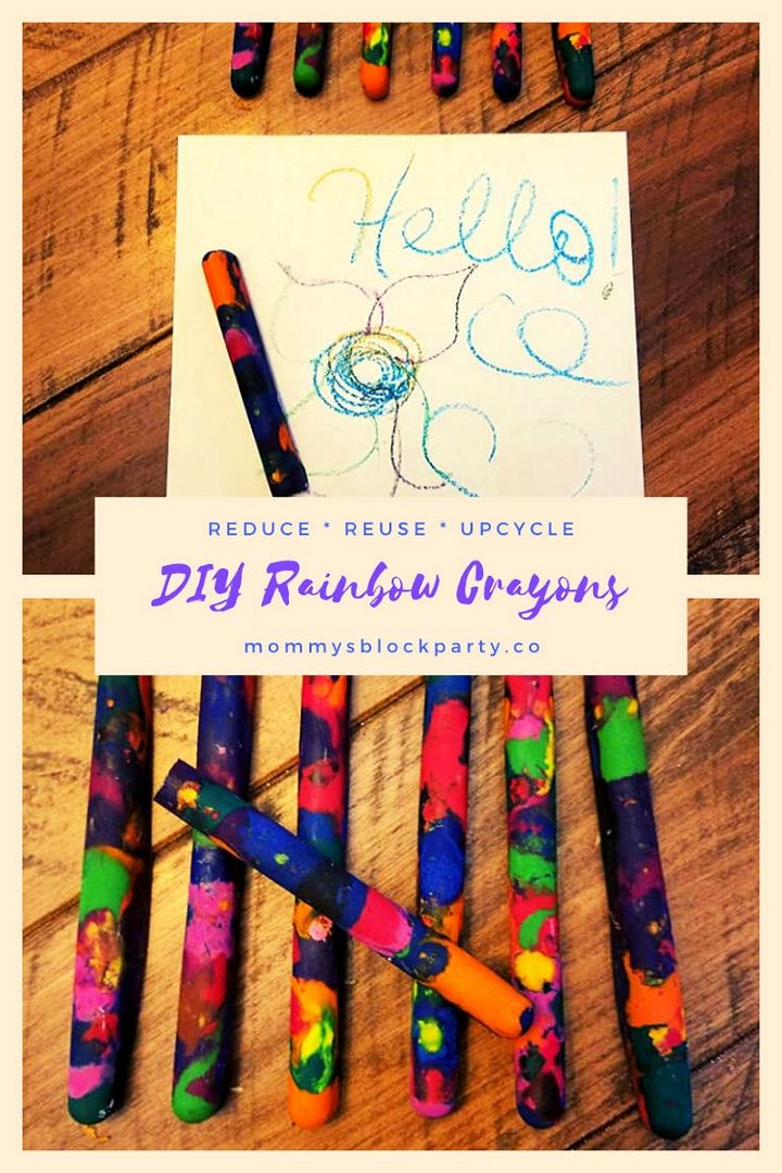 Easy Rainbow Crayons Craft