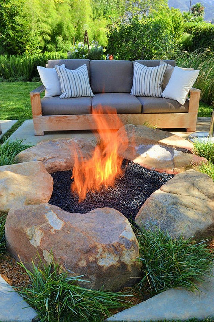 rustic firepit