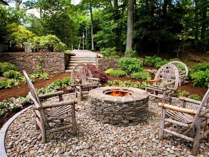 stone fire pit ideas