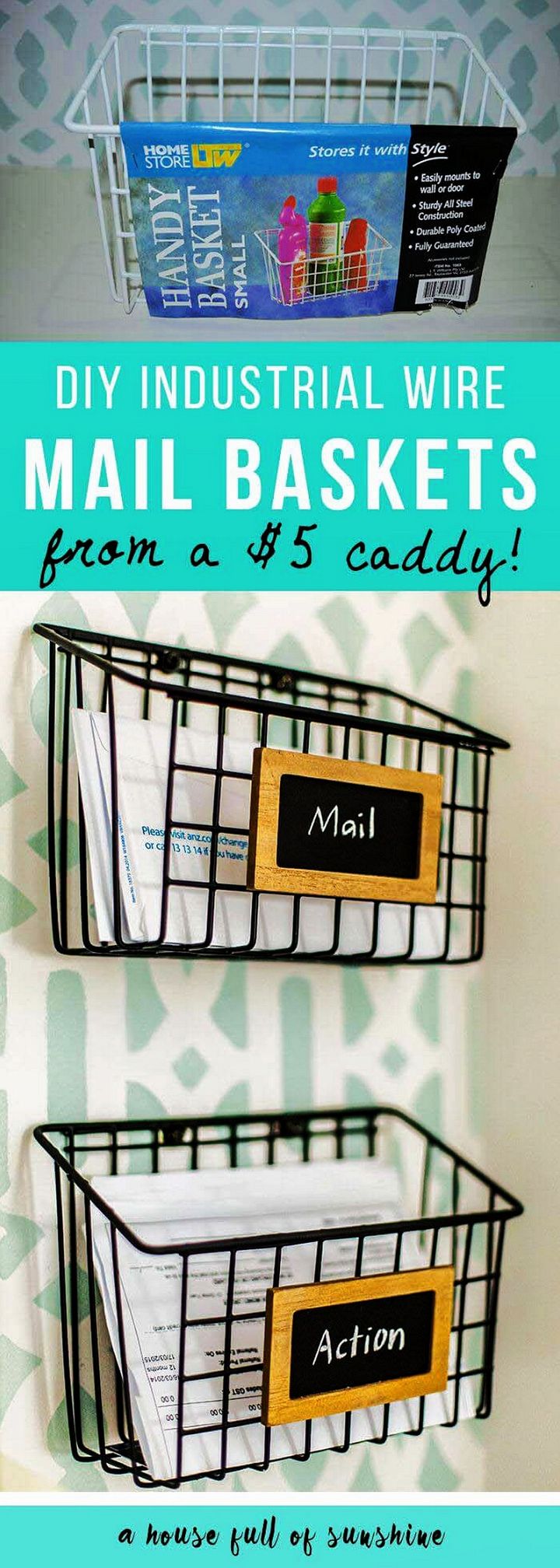 5 DIY Mail Sorting Baskets