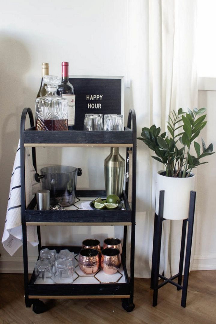 A Stylish DIY Bar Cart