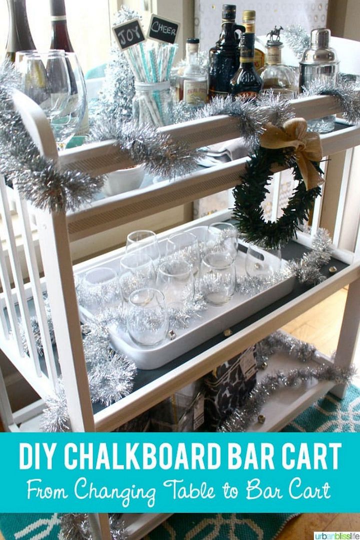 Changing Table to DIY Bar Cart