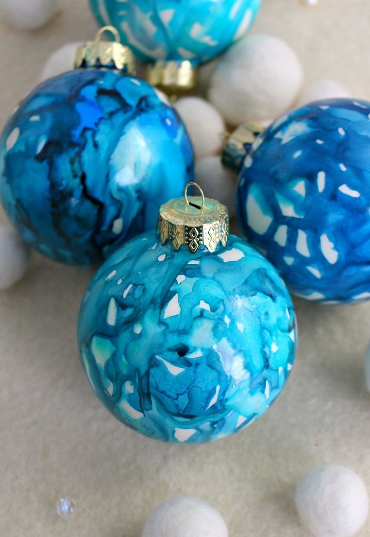 DIY Alcohol Ink Ornaments