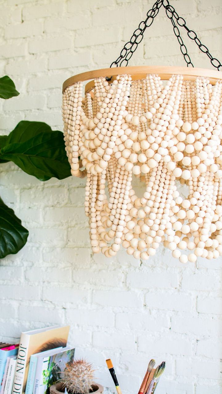 DIY Beaded Chandelier