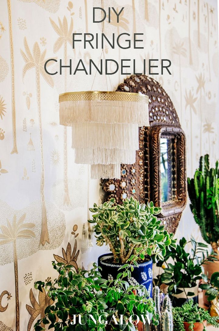 DIY Boho Fringe Chandelier 1