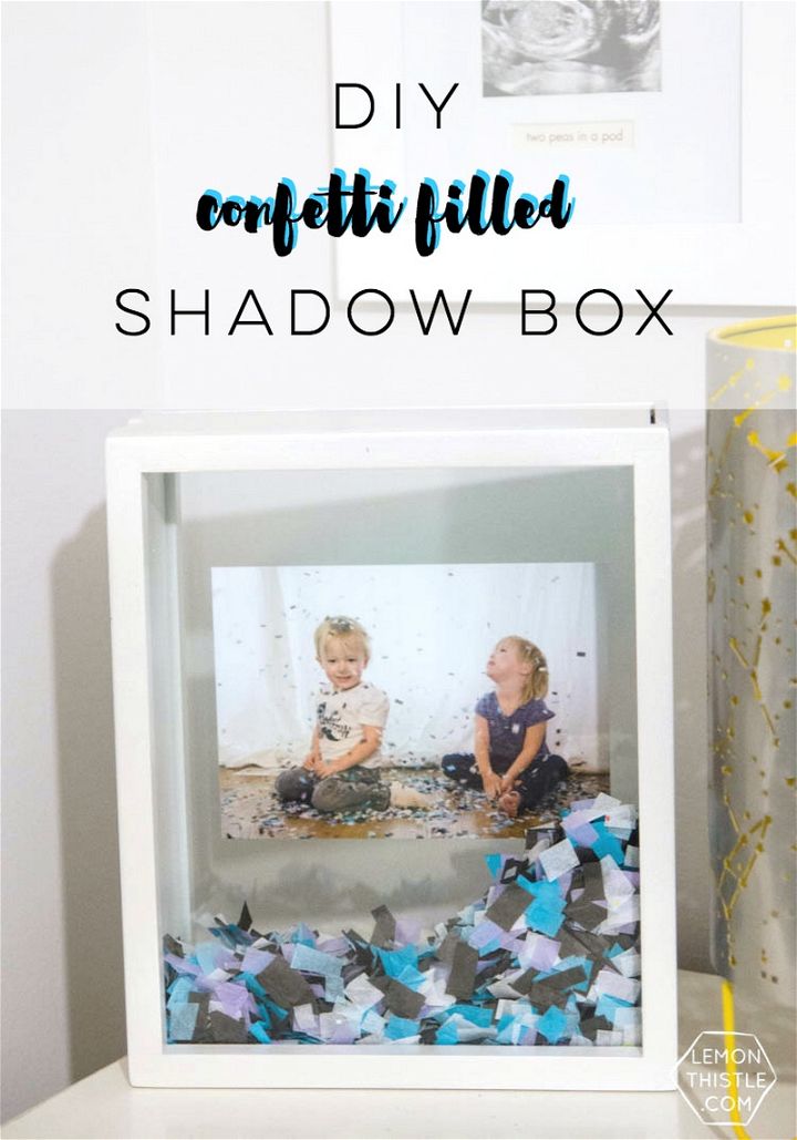 DIY Confetti Filled Shadow Box