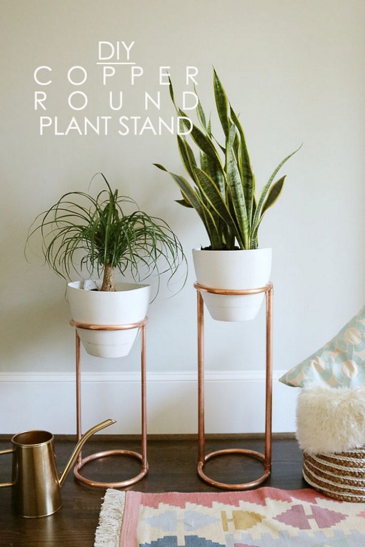 DIY Copper Round Plant Stand