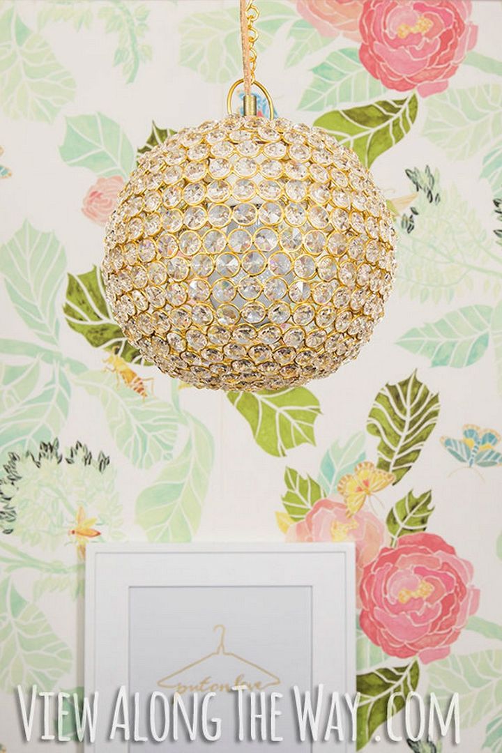 DIY Crystal Ball Chandelier