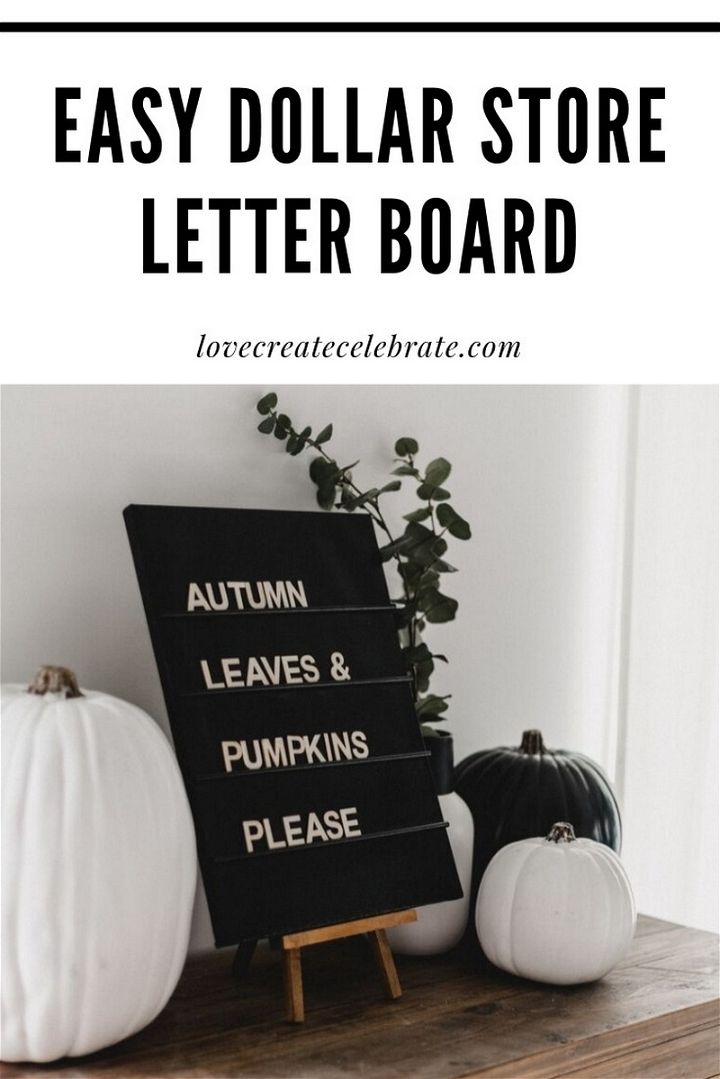 DIY Dollar Store Letter Board