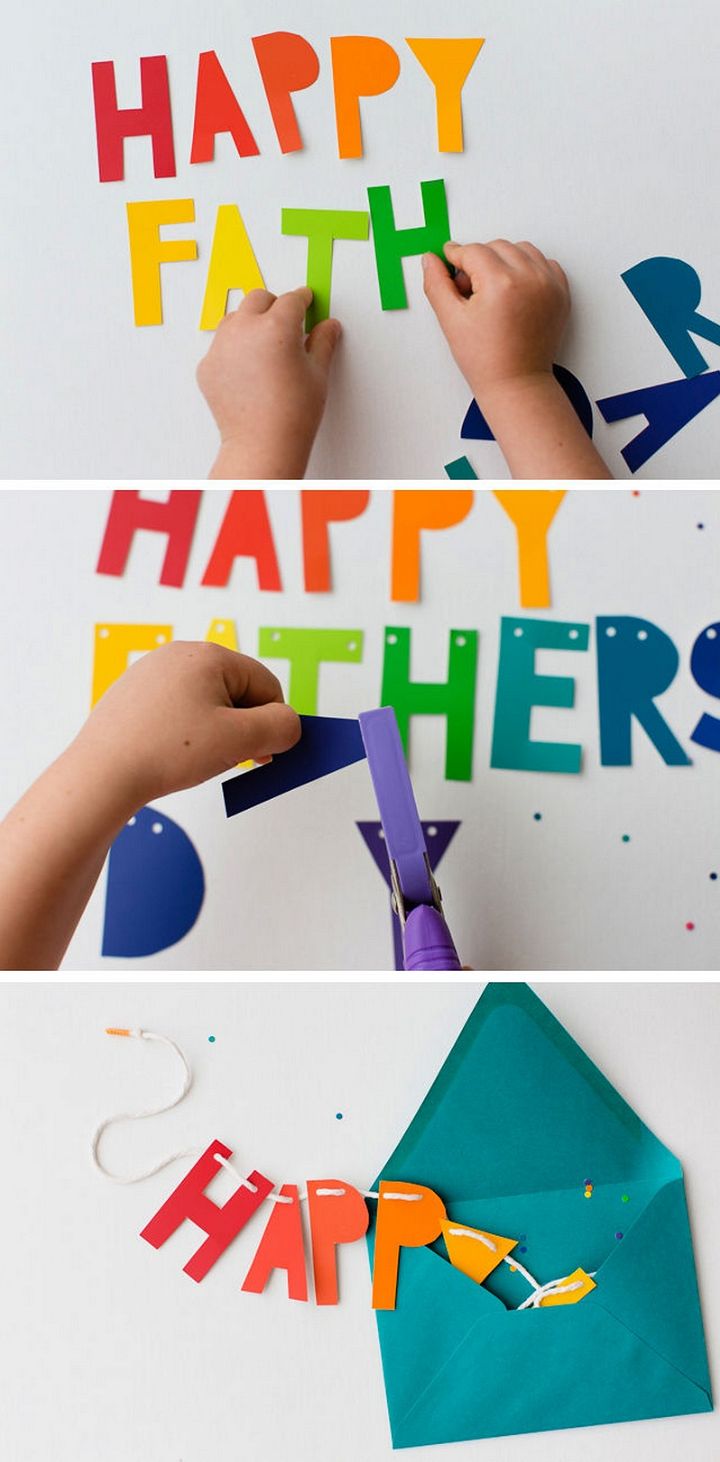 DIY Fathers Day Banner Card