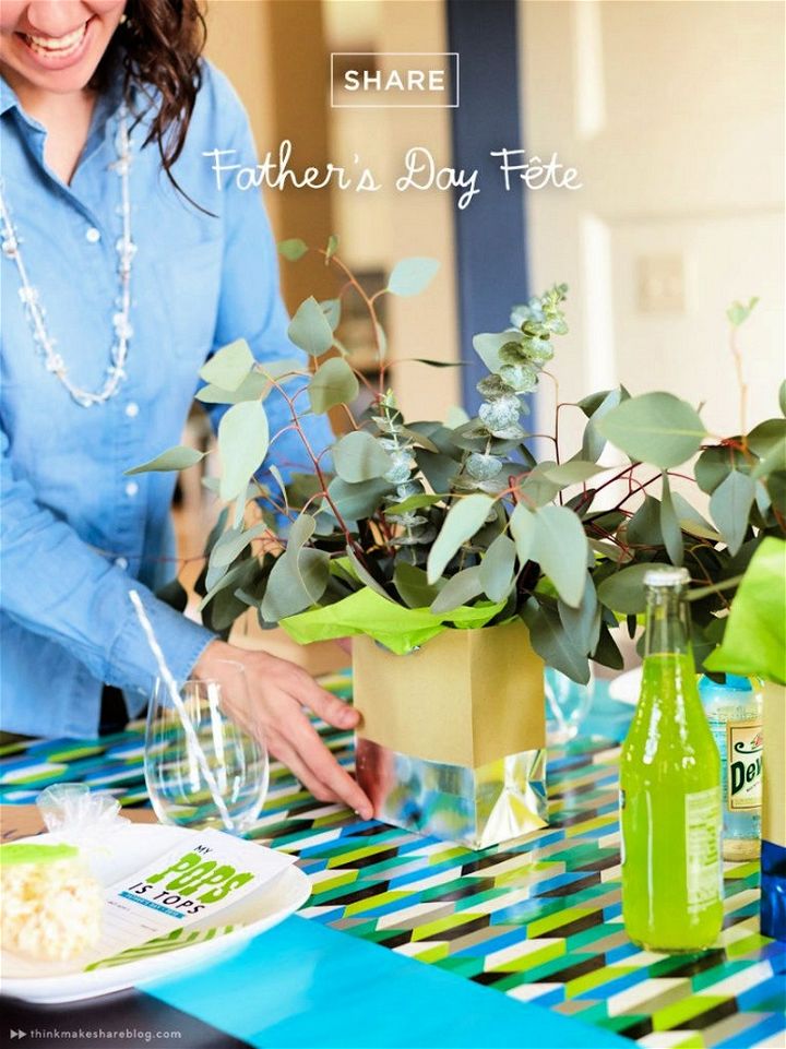 DIY Fathers Day Tabletop To Celebrate Dads