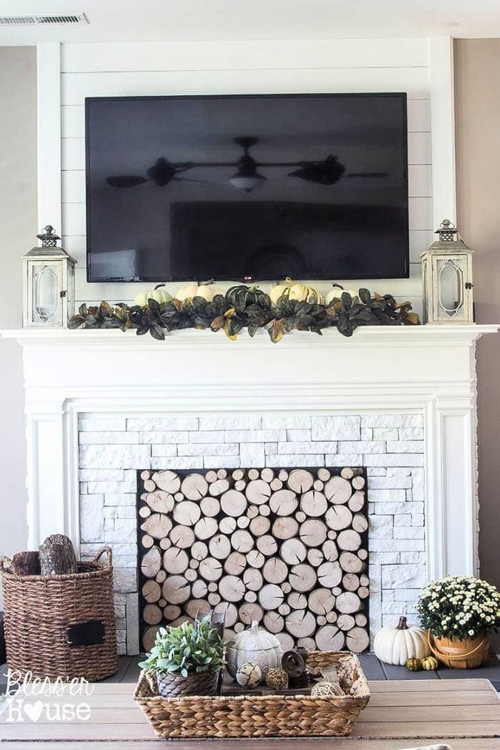 DIY Faux Fireplace Updated