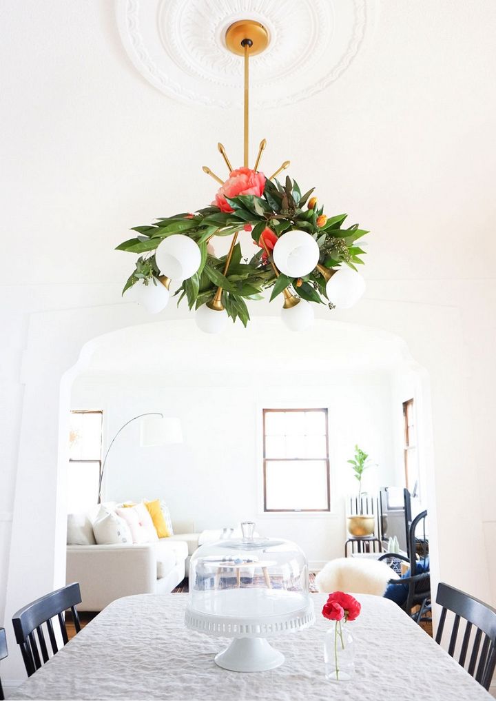 DIY Floral Chandelier Garland