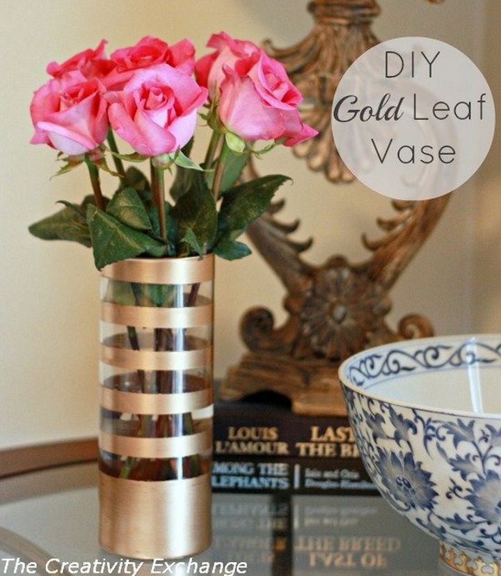 DIY Gold Leaf Vase