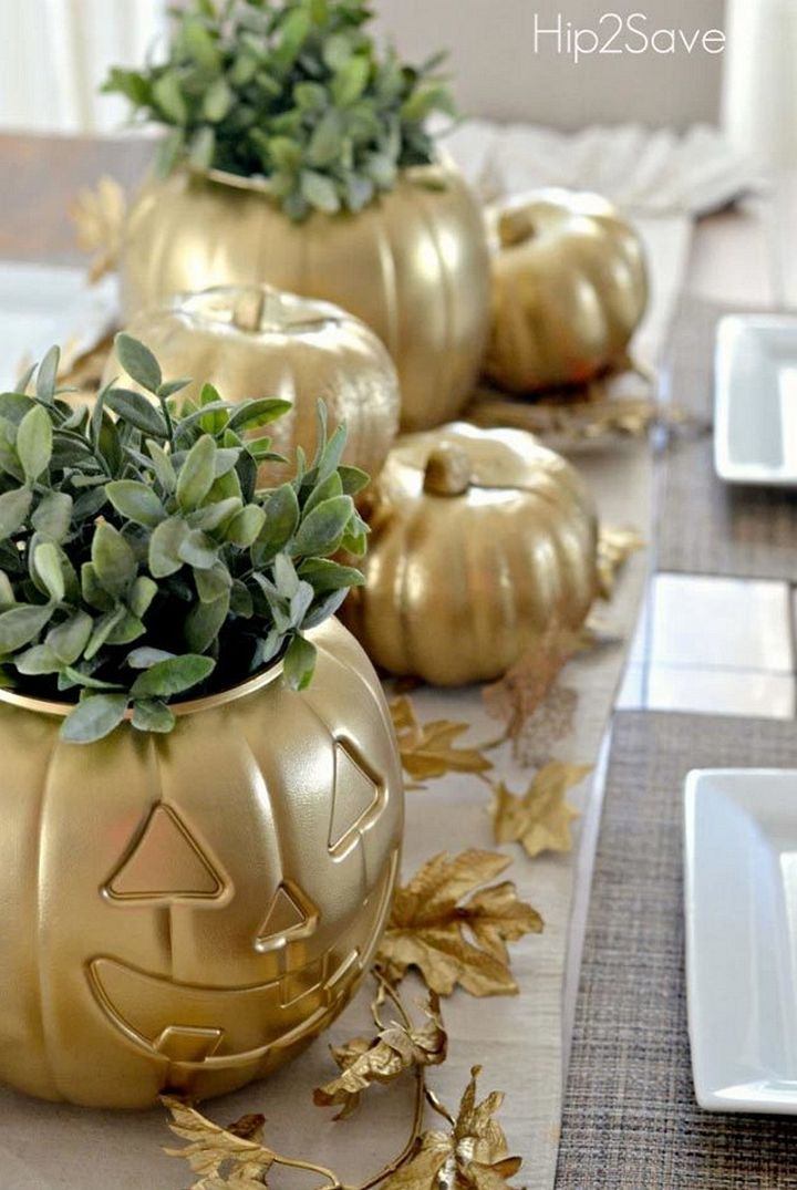 DIY Gold Painted Pumpkin